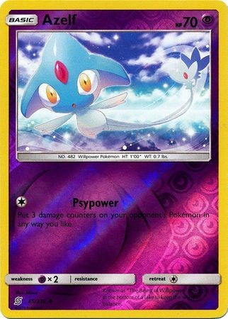 Azelf - 85/236 - Uncommon Reverse Holo Sun & Moon: Unified Minds Reverse Holo