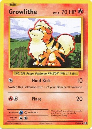 Growlithe 17/108 Common - Pokemon XY Evolutions Single Card