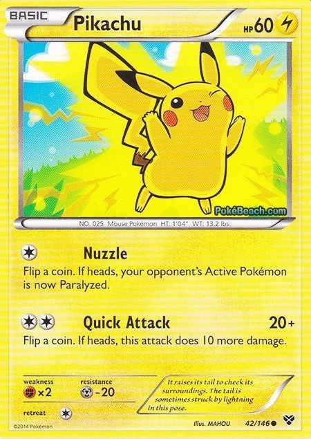 Pikachu 42/146 - Pokemon XY Common Card
