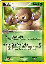 Pokemon EX Deoxys Uncommon Card - Nuzleaf 43/107