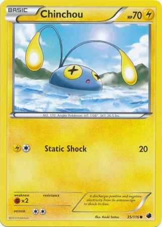 Chinchou 35/116 - Pokemon Plasma Freeze Common Card