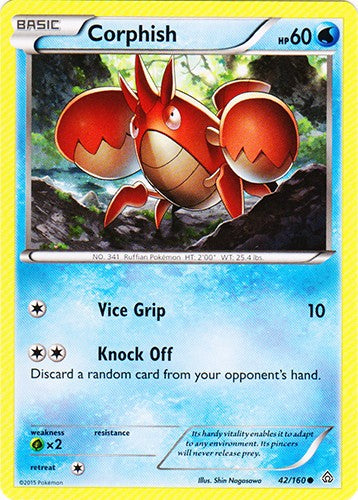 Corphish 42/160 Pokemon XY Primal Clash Card