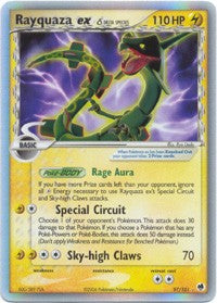 Pokemon EX Dragon Frontiers Ultra Rare Card - Rayquaza ex 97/101