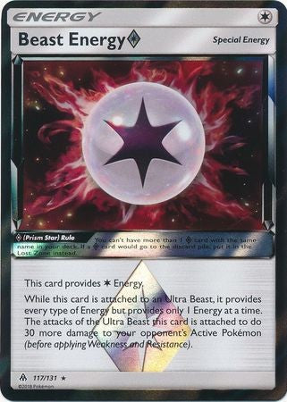 Beast Energy Prism Star 117/131 Holo Rare - Pokemon Sun & Moon Forbidden Light Card
