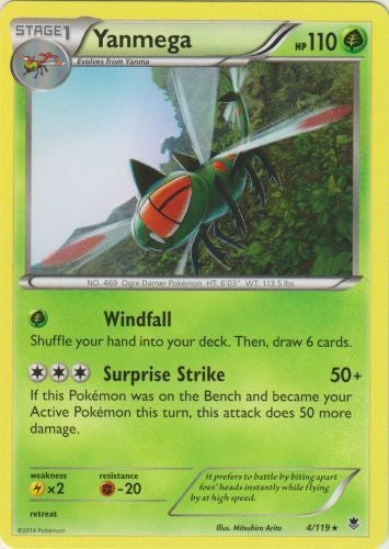 Yanmega 4/119 - Rare Pokemon XY Phantom Forces Card