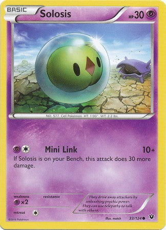 Solosis 33/124 Common - Pokemon XY Fates Collide Card