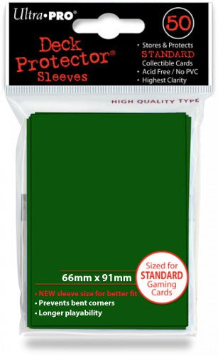 Ultra Pro Standard Sized Sleeves - Green (50 Card Sleeves)