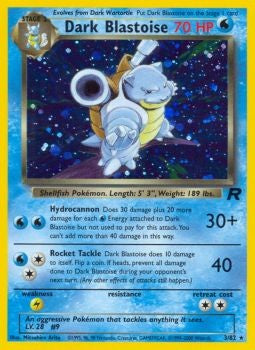 Pokemon Team Rocket Holo Card - Dark Blastoise 3/82