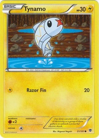 Tynamo 31/101 - Pokemon Plasma Blast Common Card