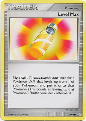 Pokemon Platinum Edition Uncommon Card - Level Max 107/127
