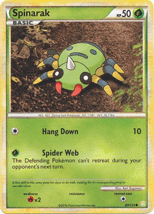 Pokemon HeartGold SoulSilver Single Card Common Spinarak 83/123