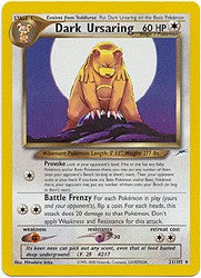 Neo Destiny Rare - Dark Ursaring Card