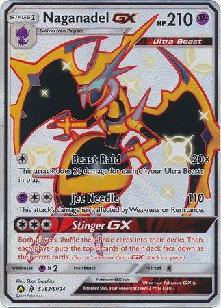 Naganadel GX - SV63/SV94 - Shiny Ultra Rare Sun & Moon: Hidden Fates Singles