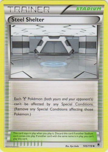Steel Shelter 105/119 - Trainer Pokemon XY Phantom Forces Card