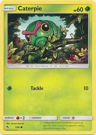 Caterpie - 1/68 - Common Sun & Moon: Hidden Fates Singles