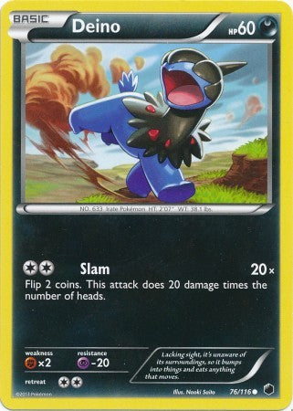 Deino 76/116 - Pokemon Plasma Freeze Common Card
