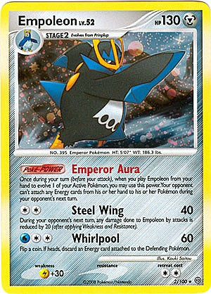 Pokemon Diamond and Pearl Stormfront Card - Empoleon (H)