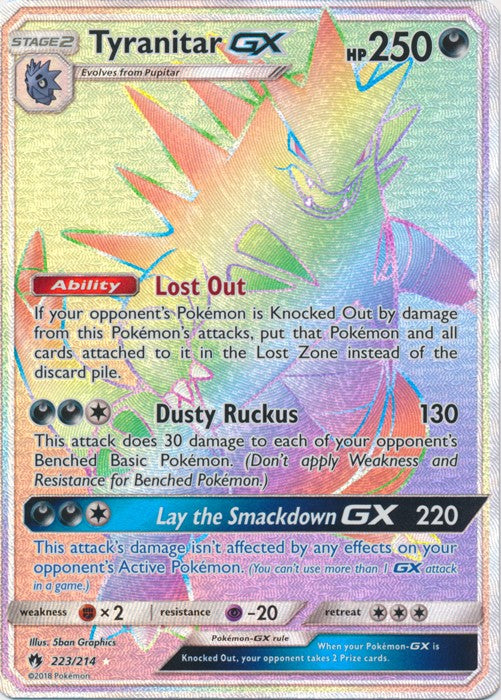 Tyranitar GX - 223/214 - Sun & Moon: Lost Thunder Hyper Rare