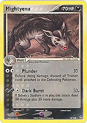 Pokemon EX Power Keepers Rare Card - Mightyena 18/108