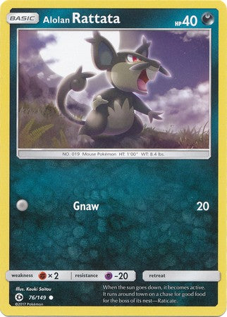 Alolan Rattata 76/149 Common - Pokemon Sun & Moon Base Set Single Card