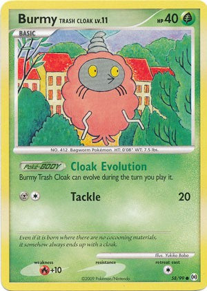 Pokemon Platinum Arceus Single Common Burmy Trash Cloak 58/99