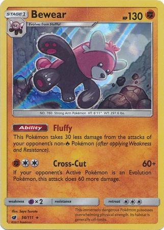 Bewear 56/111 Holo Rare- Pokemon Crimson Invasion Card