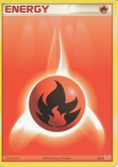 Pokemon Common Promo Single Card - Fire Energy 10/10