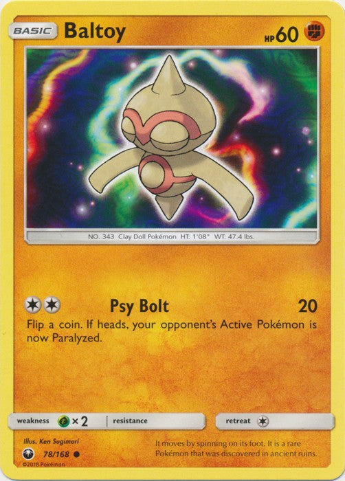 Baltoy 78/168 Common - Celestial Storm SM7 Pokemon Card