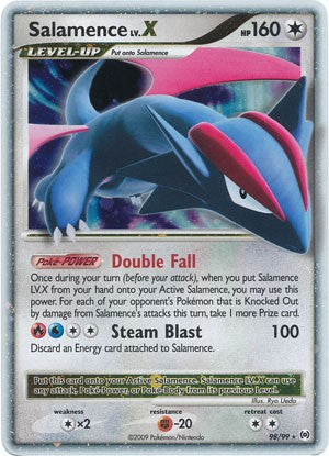 Pokemon Arceus Ultra Rare Card - Salamence LV.X 98/99