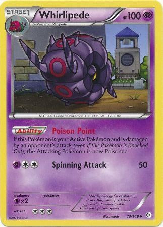 Whirlipede 73/149 - Pokemon Boundaries Crossed Uncommon Card