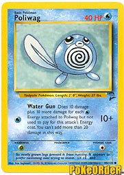 Pokemon Base Set 2 Common Card - Poliwag 88/130