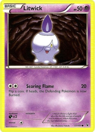 Pokemon Noble Victories Common Card - Litwick 57/101