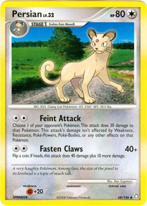 Pokemon Legends Awakened Uncommon Card - Persian 68/146
