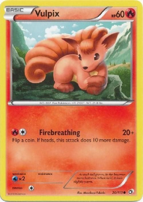 Vulpix 20/113 - Pokemon Legendary Treasures Common Card
