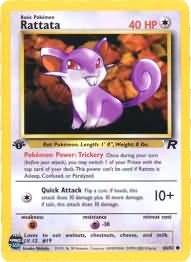 Pokemon Team Rocket Common Card - Rattata 66/82