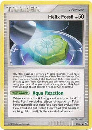 Pokemon Platinum Arceus Single Card Common Helix Fossil 93/99