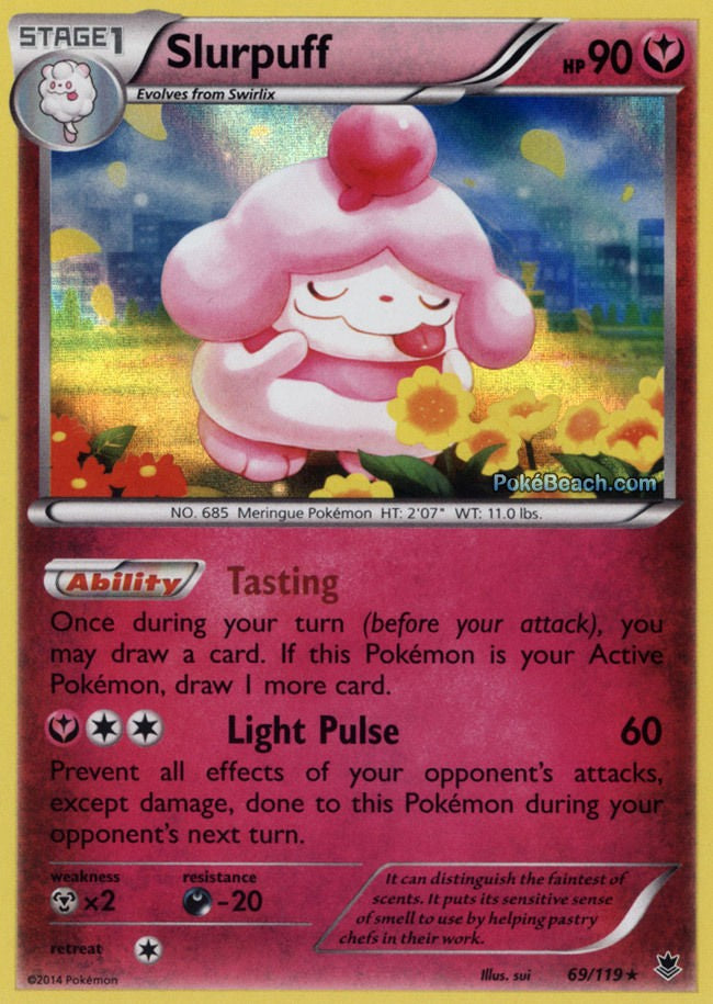 Slurpuff 69/119 - Pokemon XY Phantom Forces Holo Rare Card