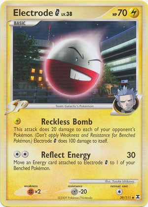 Pokemon Platinum Rising Rivals Single Card Uncommon Electrode G 39/111