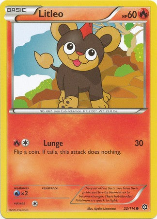 Litleo 22/114 Common - Pokemon XY Steam Siege Card