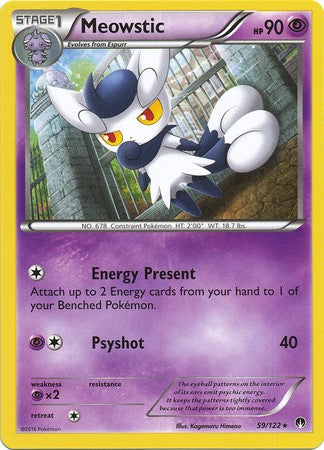 Meowstic 59/122 Rare - Pokemon XY Breakpoint Card