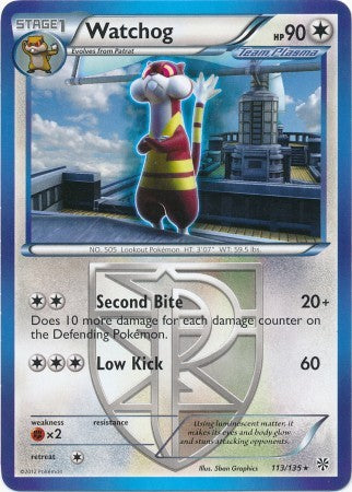 Watchog 113/135 - Pokemon Plasma Storm Rare Card
