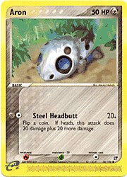 Pokemon Sandstorm Common Card - Aron 56/100