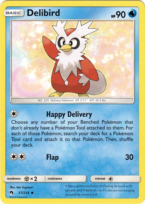 Delibird - 57/214 Pokemon » SM Lost Thunder Uncommon