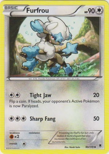 Furfrou 90/119 - Uncommon Pokemon XY Phantom Forces Card
