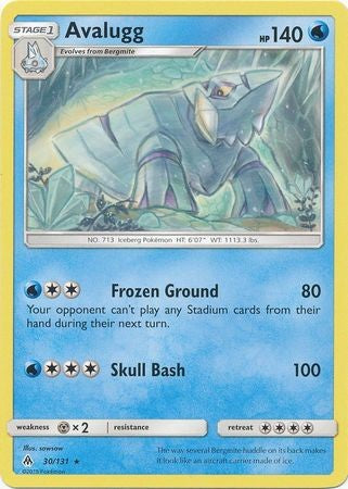 Avalugg 30/131 Rare - Pokemon Sun & Moon Forbidden Light Card