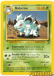 Pokemon Base Set 2 Uncommon Card - Nidorina 53/130