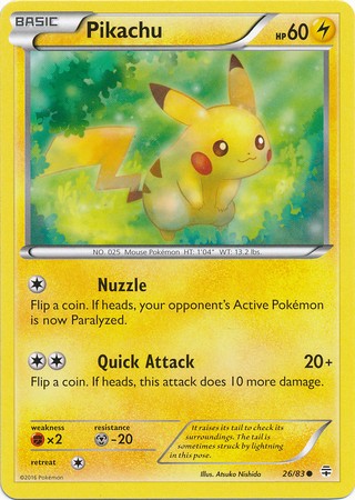 Pikachu 26/83 Common - Pokemon Generations Card