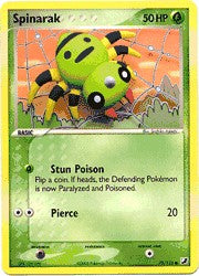Pokemon EX Unseen Forces Common Card - Spinarak 75/115