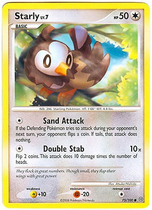 Pokemon Diamond and Pearl Stormfront Card - Starly (C)