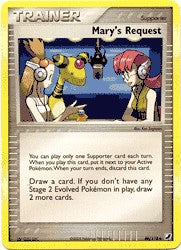 Pokemon EX Unseen Forces Uncommon Card - Mary's Request 86/115